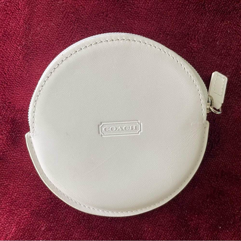 NWOT Coach White Leather Coin Purse